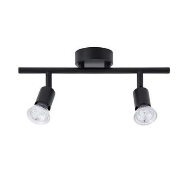 Σποτ Οροφής Δίφωτο GU10 Μαύρο Base 960006 NOVA LUCE