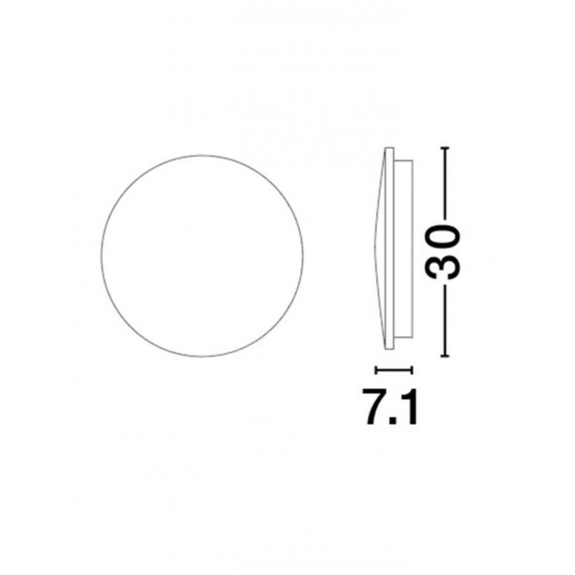 Απλίκα LED 12W 3000k Μαύρο Valno 9923418 NOVA LUCE