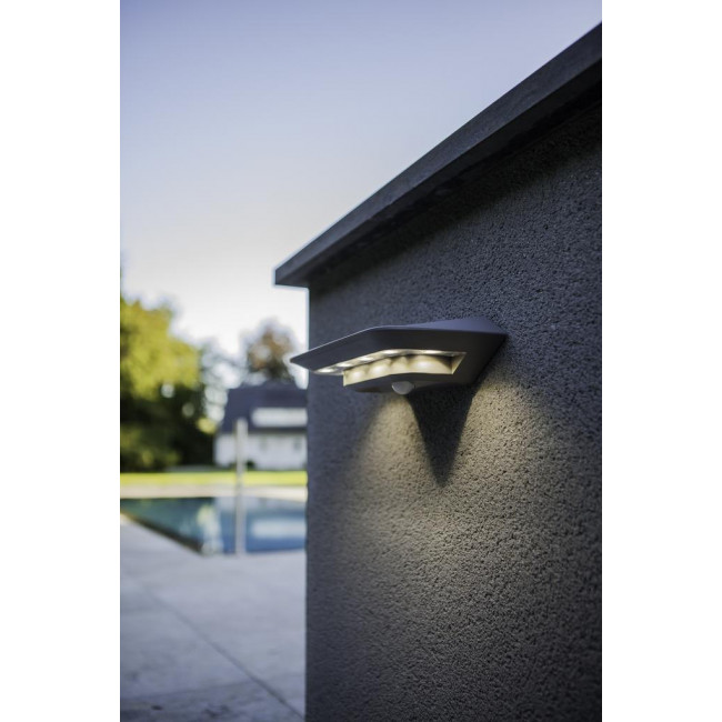 Ηλιακό Φωτιστικό LED 2.4W 4000k Ασημί Με Αισθητήρα Κίνησης Ghost LUTEC