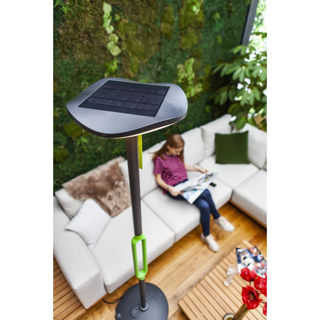 Ηλιακό Φωτιστικό LED 8W 3000k Μαύρο Με Ενσωματομένο Ηχείο Bluetooth Poppy LUTEC