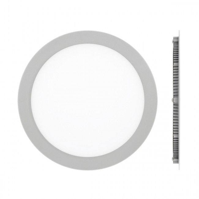 Πάνελ LED Χωνευτό 24W 3000k Στρογγυλό Ασημί VK/04017/G/W VK LED