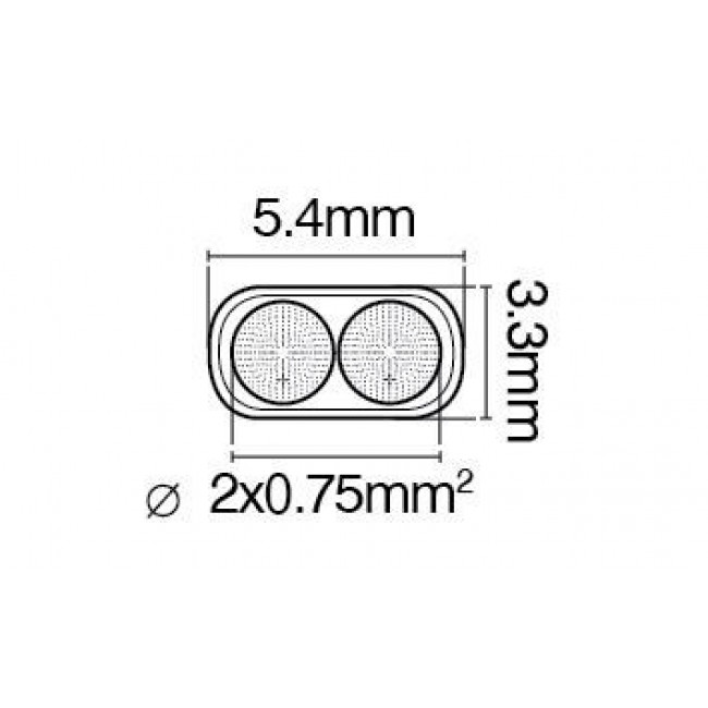 Καλώδιο NYFAZ HO3VH-H 2x0.75mm² Πλακέ Καφέ SALCAVI