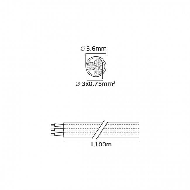 Καλώδιο H03VV-F 3x0.75mm² Στρογγυλό Διάφανο VK LED