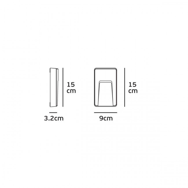 Απλίκα LED 3W 3000k Ανθρακί VK/02146 VK LED