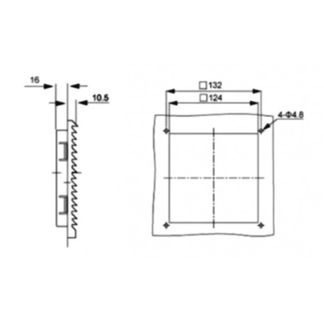 Περσίδα Εξαερισμού Με Φίλτρο 148.5x148.5mm FKL6622.300 LEIPOLE