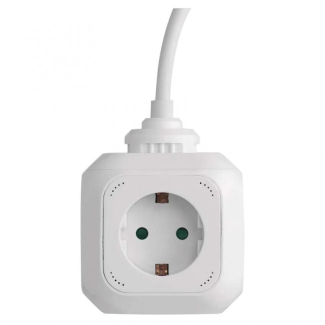 Πολύπριζο 4 Σούκο, 2 USB Κύβος 1.9m Λευκό P04219GU EMOS