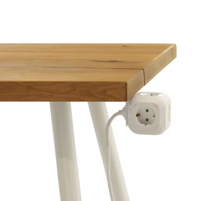Πολύπριζο 4 Σούκο, 2 USB Κύβος 1.9m Λευκό P04219GU EMOS