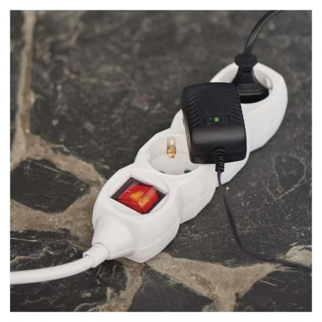 Πολύπριζο 3 Σούκο Με Διακόπτη 1.5m Λευκό P1321R EMOS