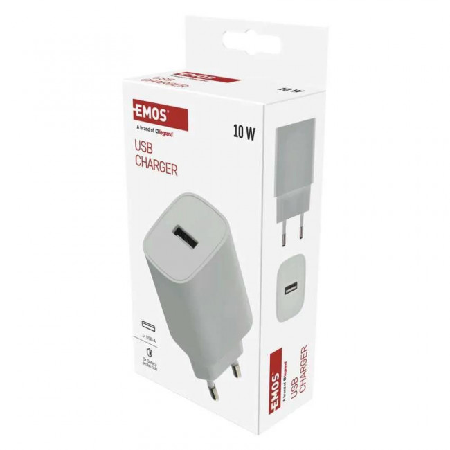 Φορτιστής Τοίχου USB TypeA 10W Λευκό V01B10 EMOS