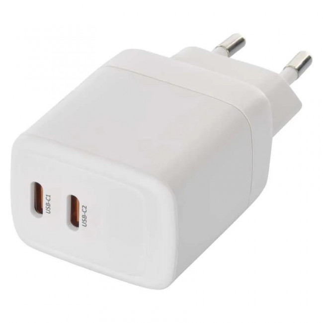 Φορτιστής Τοίχου USB TypeC Δύο Εξόδων 35W Λευκό V03G35 EMOS