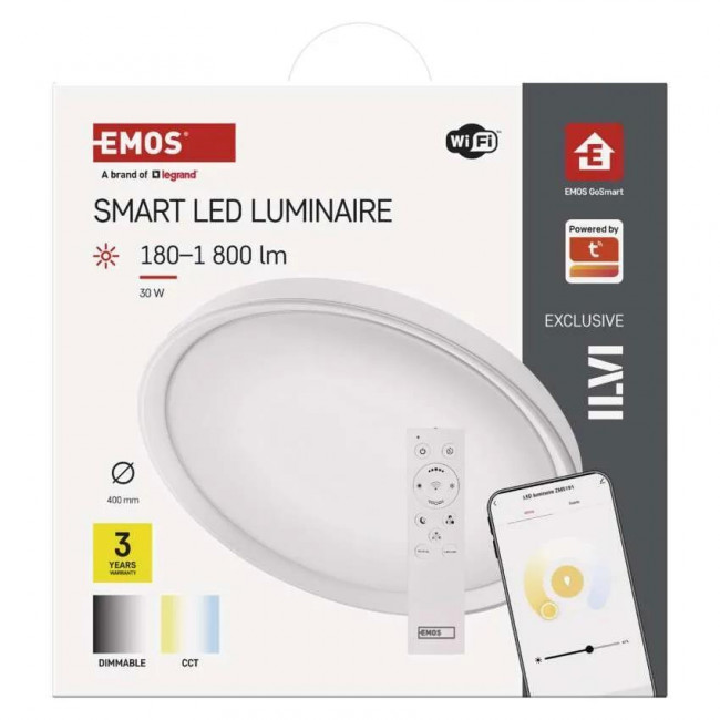 Πλαφονιέρα LED 30W 2600k-6500k WiFi Λευκό ZM5191 EMOS