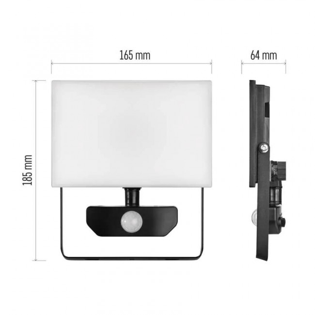 Προβολέας LED 30.5W 4000k Με Ανιχνευτή Κίνησης Μαύρο IP54 230V EMOS