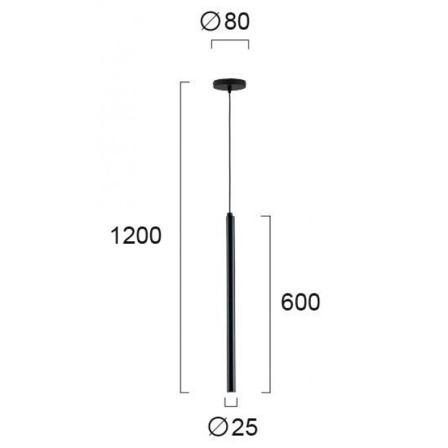 Φωτιστικό LED 3W 3000k Μαύρο Duct 3082803 VIOKEF