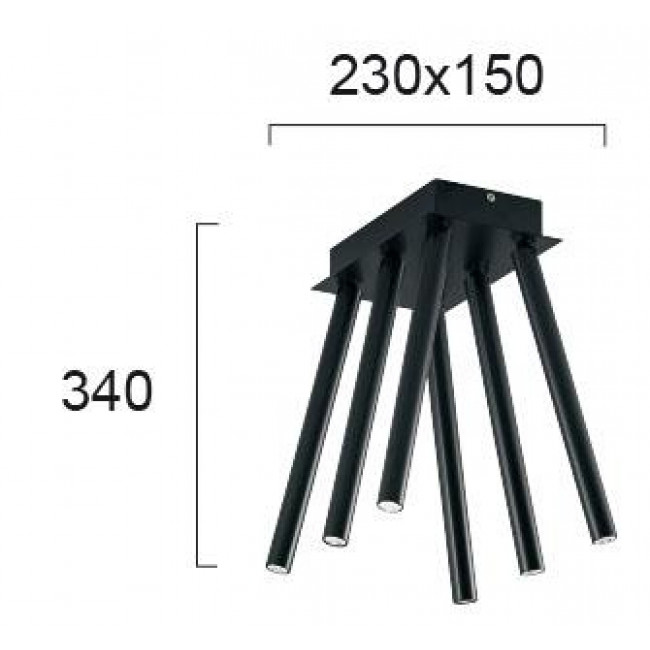 Φωτιστικό LED 18W 3000k Μαύρο Duct 3083000 VIOKEF