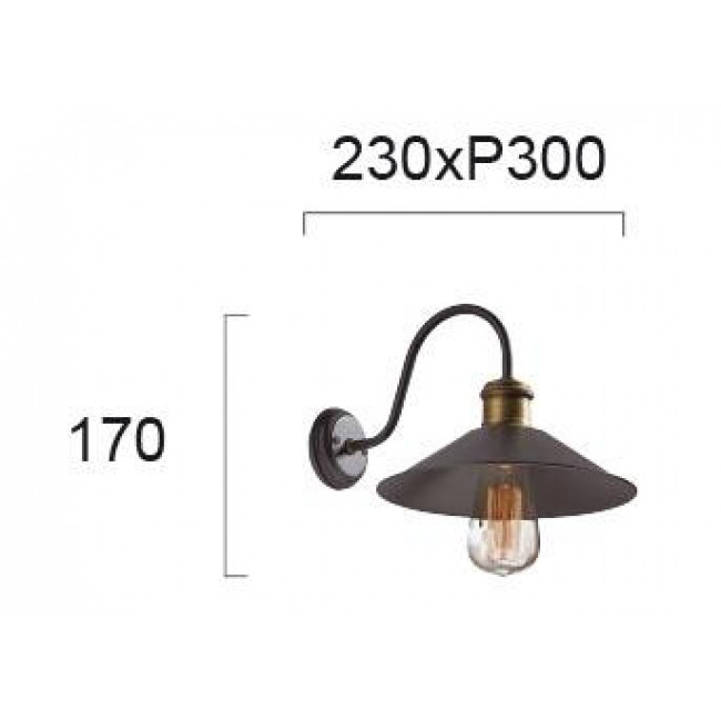 Απλίκα E27 Καφέ Rustic 3083800 VIOKEF