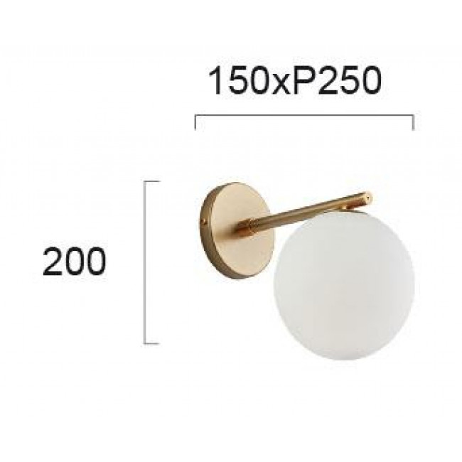 Απλίκα E14 Χρυσό Και Λευκό Globe 3094700 VIOKEF