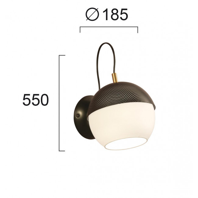 Απλίκα E27 Μαύρο Και Λευκό Brody 3098000 VIOKEF
