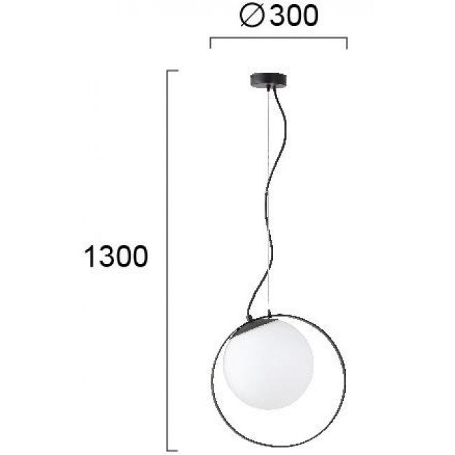 Φωτιστικό Μονόφωτο E27 Μαύρο Και Λευκό Bubble 3099900 VIOKEF