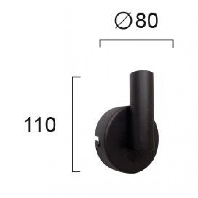 Απλίκα LED 3W 3000k Μαύρο Duct 3989600 VIOKEF