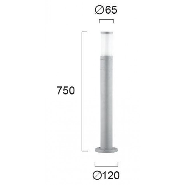 Φωτιστικό Κολώνα E27 Γκρι Cavo 4036800 VIOKEF