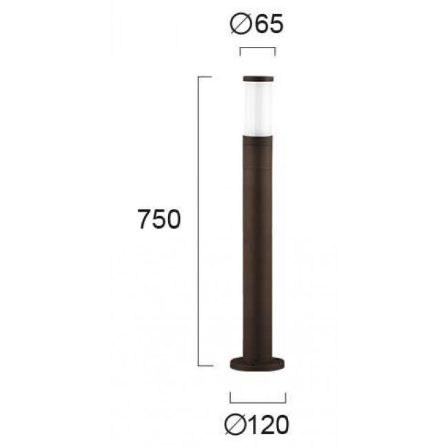 Φωτιστικό Κολώνα E27 Καφέ Cavo 4036802 VIOKEF