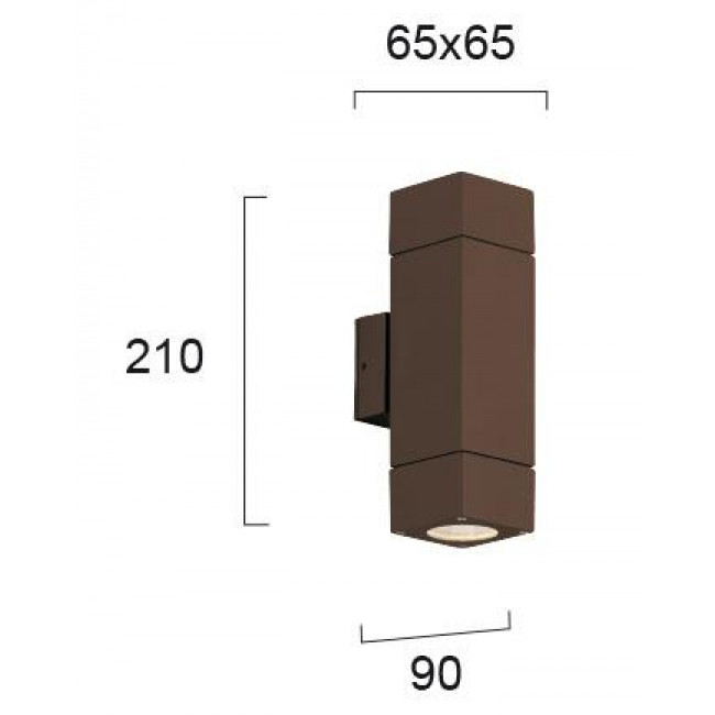 Σποτ Επίτοιχο GU10 Καφέ Paros 4053702 VIOKEF