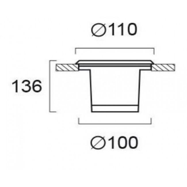 Σπότ Χωνευτό GU10 Ασημί Franco 4053900 VIOKEF