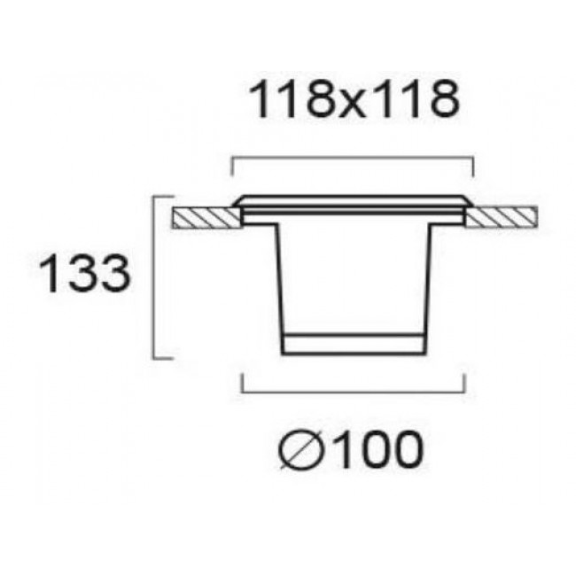 Σπότ Χωνευτό GU10 Ασημί Franco 4054000 VIOKEF