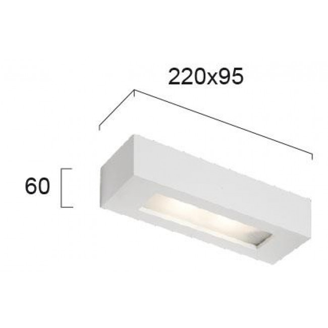 Απλίκα E27 Λευκός Γύψος Up-Down Mack Ceramic 4072000 VIOKEF