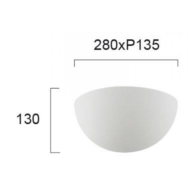 Απλίκα E27 Λευκός Γύψος Closed Ceramic 4088400 VIOKEF