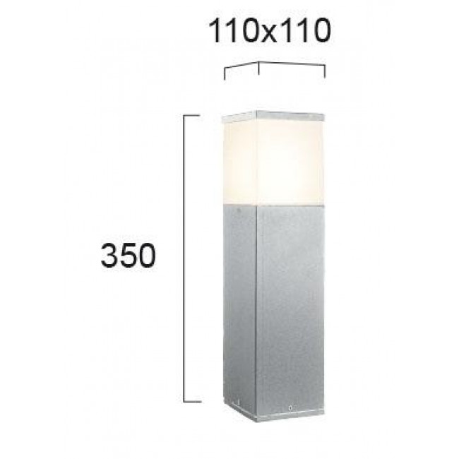 Φωτιστικό Κολώνα E27 Γκρι Corfu 4099000 VIOKEF