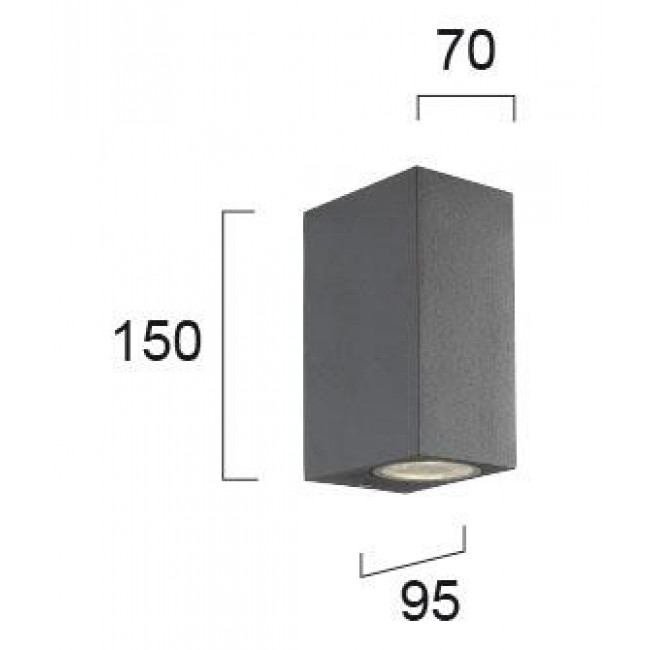 Σποτ Επίτοιχο GU10 Ανθρακί Tilos 4099400 VIOKEF