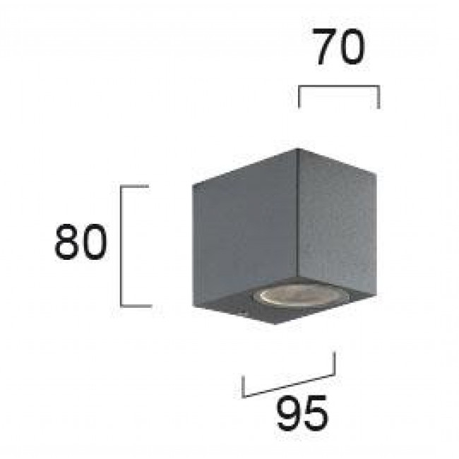 Σποτ Επίτοιχο GU10 Ανθρακί Tilos 4099500 VIOKEF