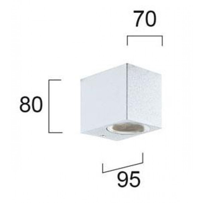 Σποτ Επίτοιχο GU10 Λευκό Tilos 4099501 VIOKEF