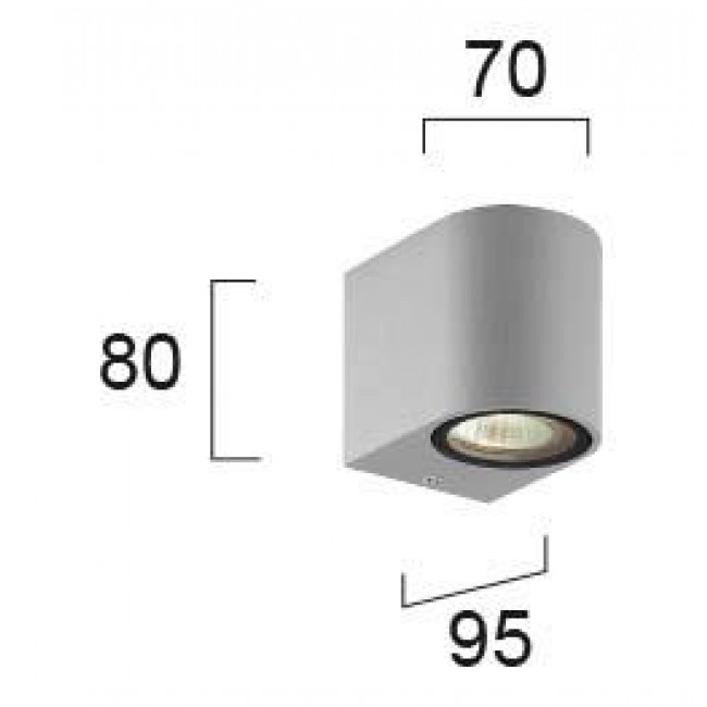 Σποτ Επίτοιχο GU10 Ασημί Tilos 4099702 VIOKEF