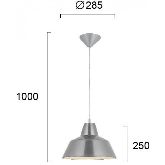 Φωτιστικό Μονόφωτο E27 Ασημί Glen 4105601 VIOKEF