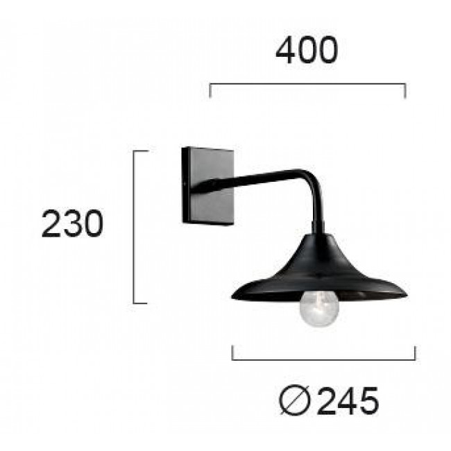 Απλίκα E27 Μαύρο Malta 4126500 VIOKEF