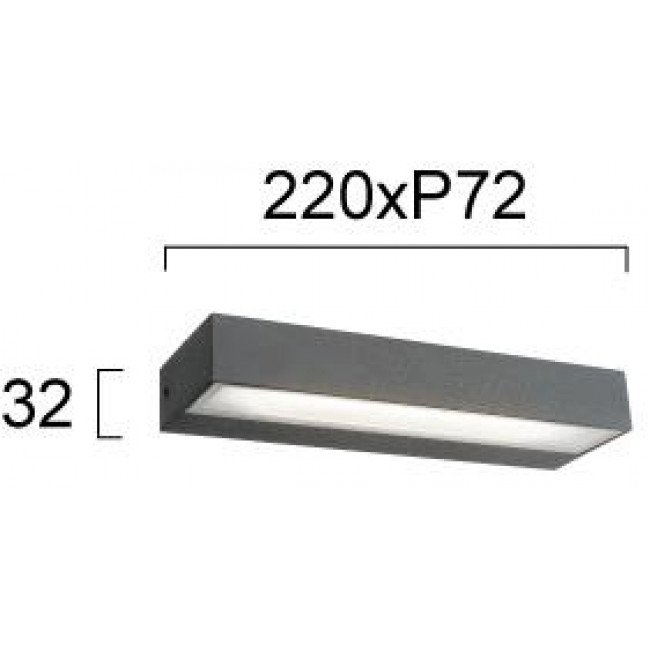 Απλίκα LED 12W 3000k Ανθρακί Tech 4137602 VIOKEF