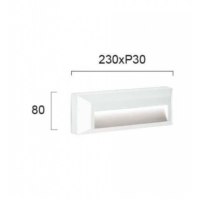 Απλίκα LED 3W 3000k Λευκό Leros Plus 4138101 VIOKEF