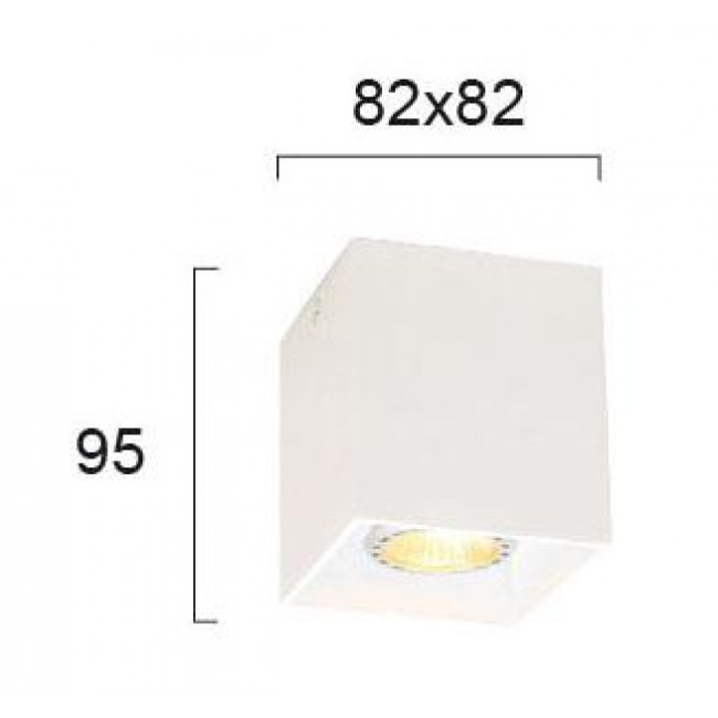 Σποτ Οροφής GU10 Λευκό Dice 4144101 VIOKEF