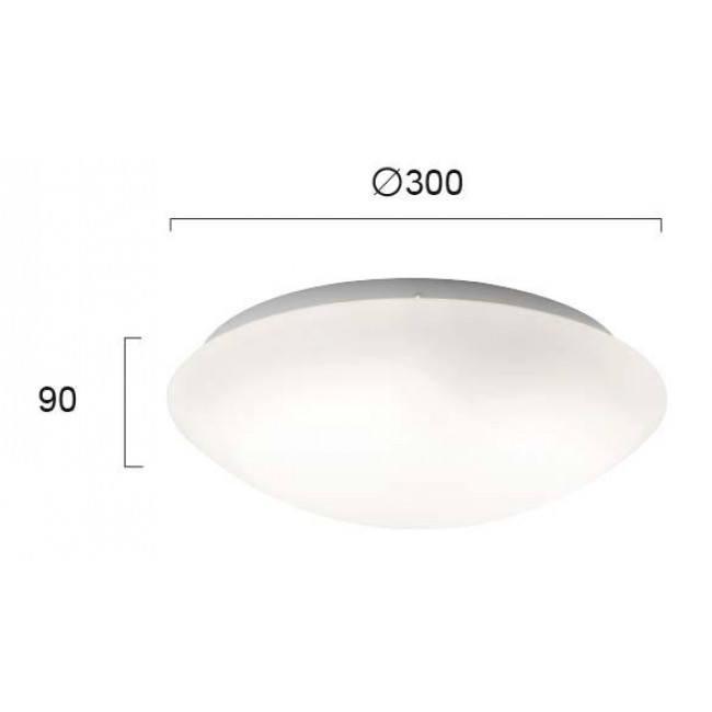 Πλαφονιέρα E27 Λευκό Disk 4154700 VIOKEF