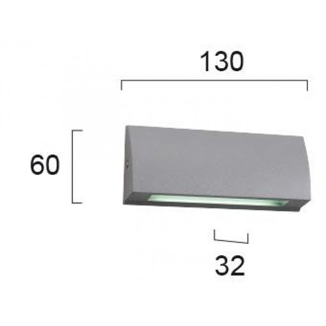 Απλίκα LED 3.5W 3000k Γκρι Tech 4155900 VIOKEF