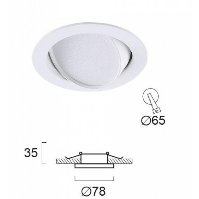Σπότ Χωνευτό LED 4W 3000k Λευκό Κινητό Nox 4157200 VIOKEF