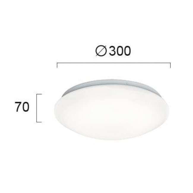 Πλαφονιέρα LED 18W 3000k Λευκό Bright 4158800 VIOKEF