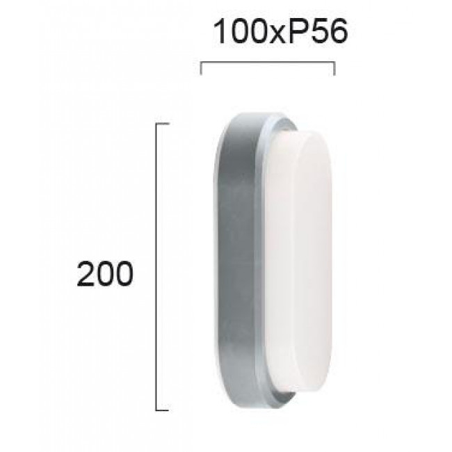 Απλίκα LED 7W 3000k Γκρι Tinos 4171600 VIOKEF