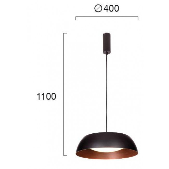 Φωτιστικό LED 24W 3000k Μαύρο Και Καφέ Chester 4173400 VIOKEF