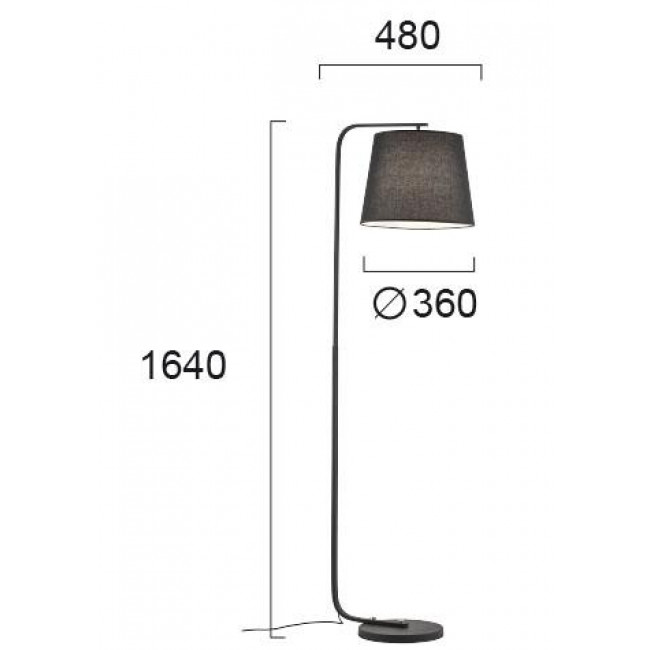 Φωτιστικό Δαπέδου E27 Μαύρο Cobbe 4175000 VIOKEF