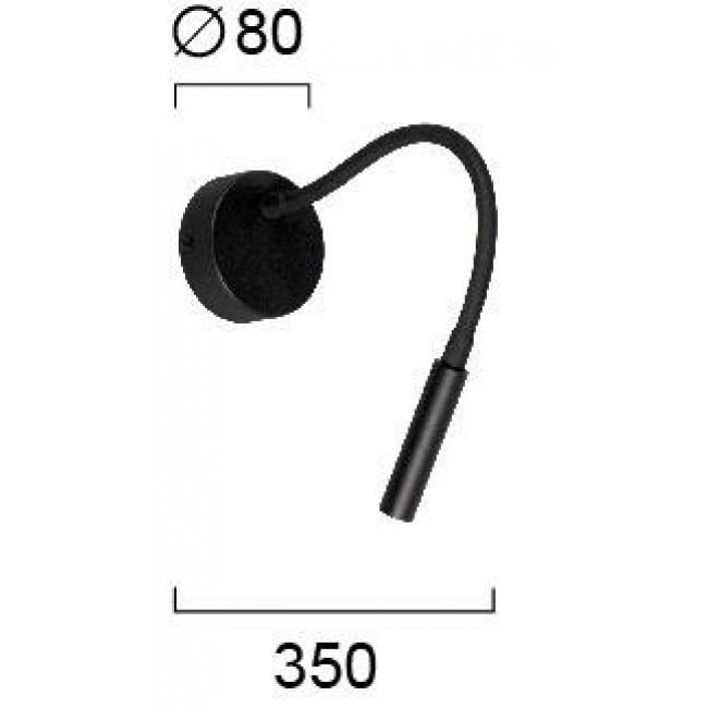 Σπότ Επίτοιχο LED 3W 3000k Μαύρο Ivor 4176000 VIOKEF