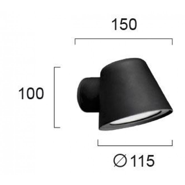 Απλίκα GU10 Μαύρο Marc 4176400 VIOKEF