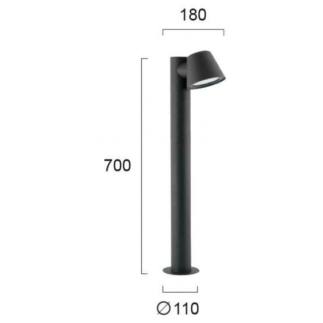 Φωτιστικό Κολώνα GU10 Μαύρο Marc 4176500 VIOKEF